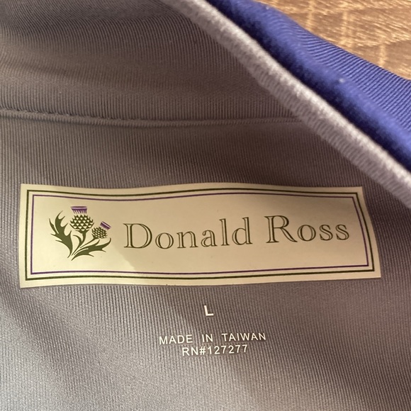 EUC Mens a Donald Ross Large Navy Blue Golf 1/4 Zip Pullover - Picture 3 of 10